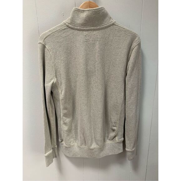 American Eagle Men’s Long Sleeve Gray 1/4 Button Vintage Henley Sweatshirts Size - Picture 2 of 7
